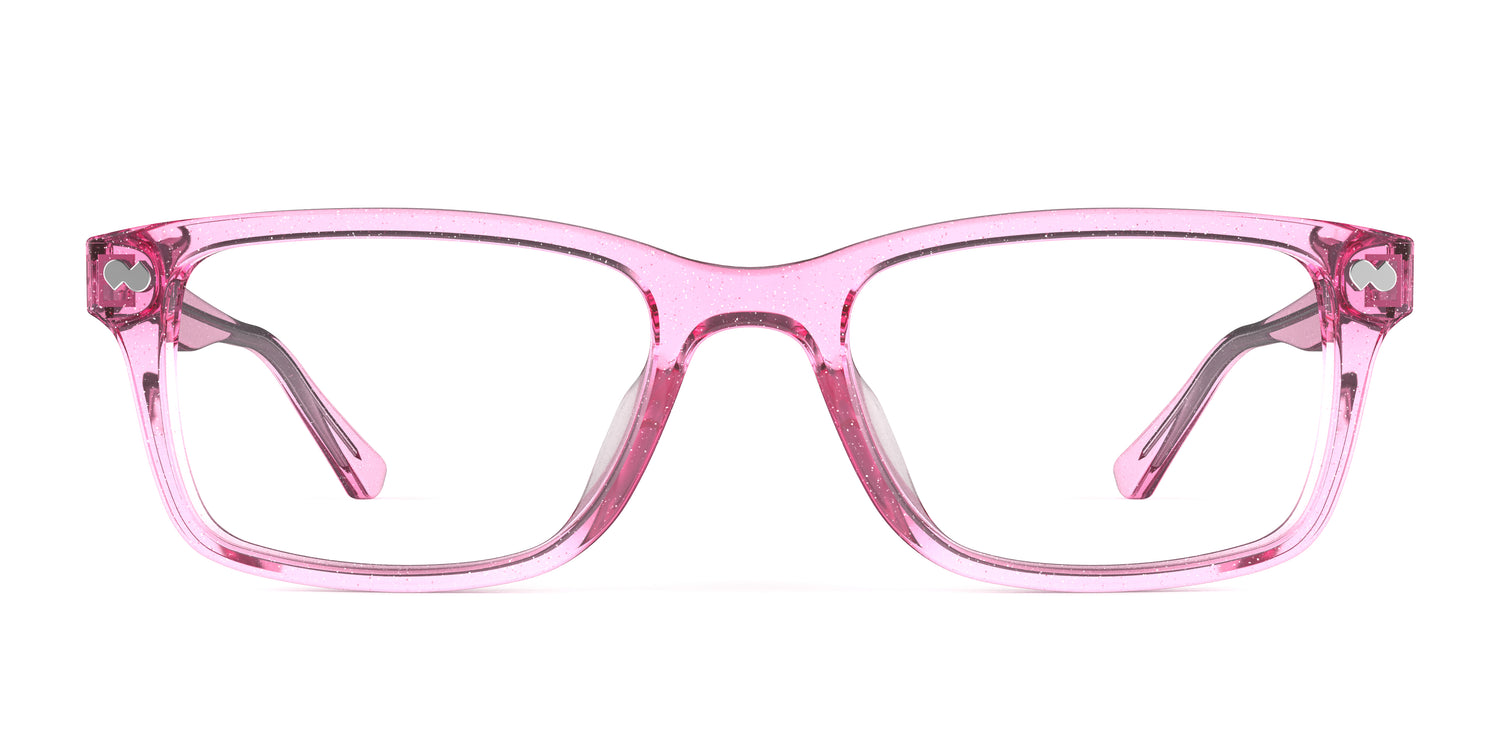 The Otero - Pink Glitter Clear