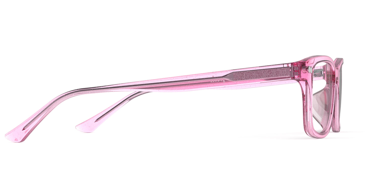 The Otero - Pink Glitter Clear