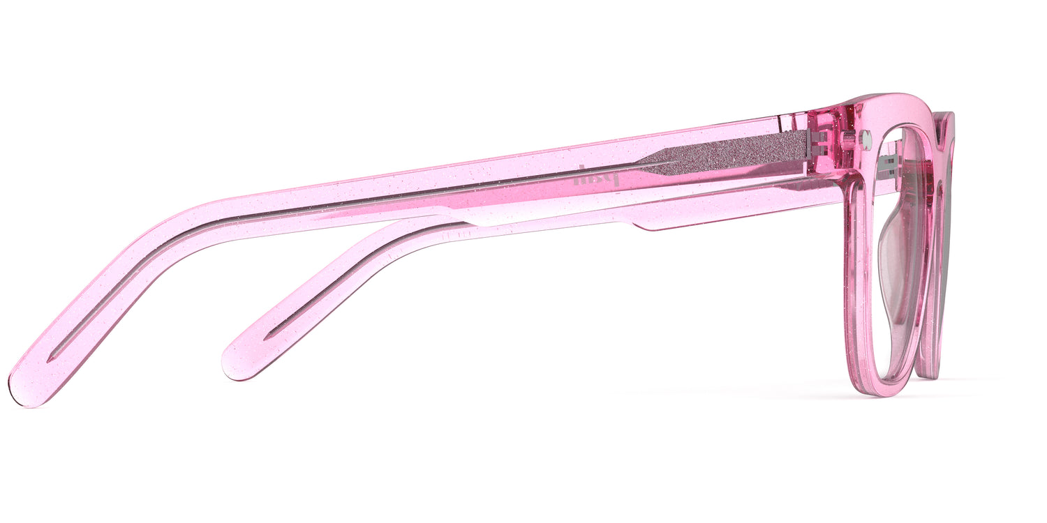 The Payton - Pink Glitter Clear