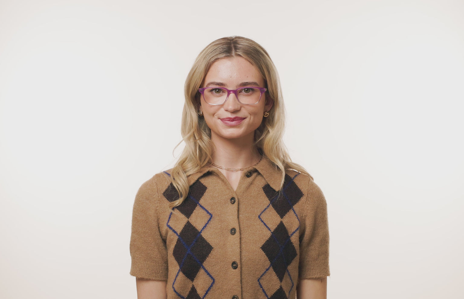 The Finley - Violet Pearlized Gradient Acetate Rose Gold Metal - LifeStyle Thumbnail3 - Pair Eyewear