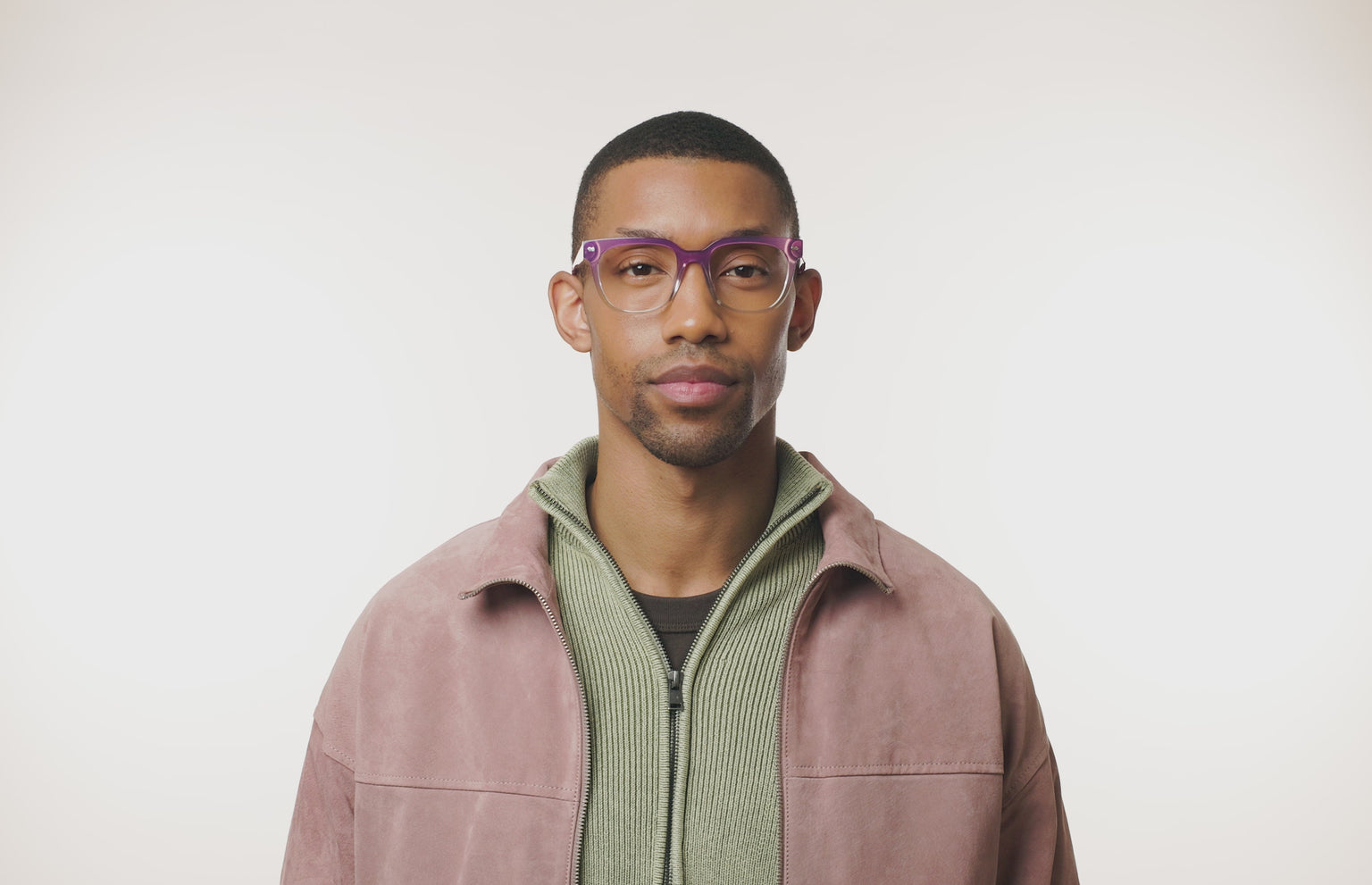 The Murphy - Violet Pearlized Gradient Acetate Rose Gold Metal - LifeStyle Thumbnail3 - Pair Eyewear