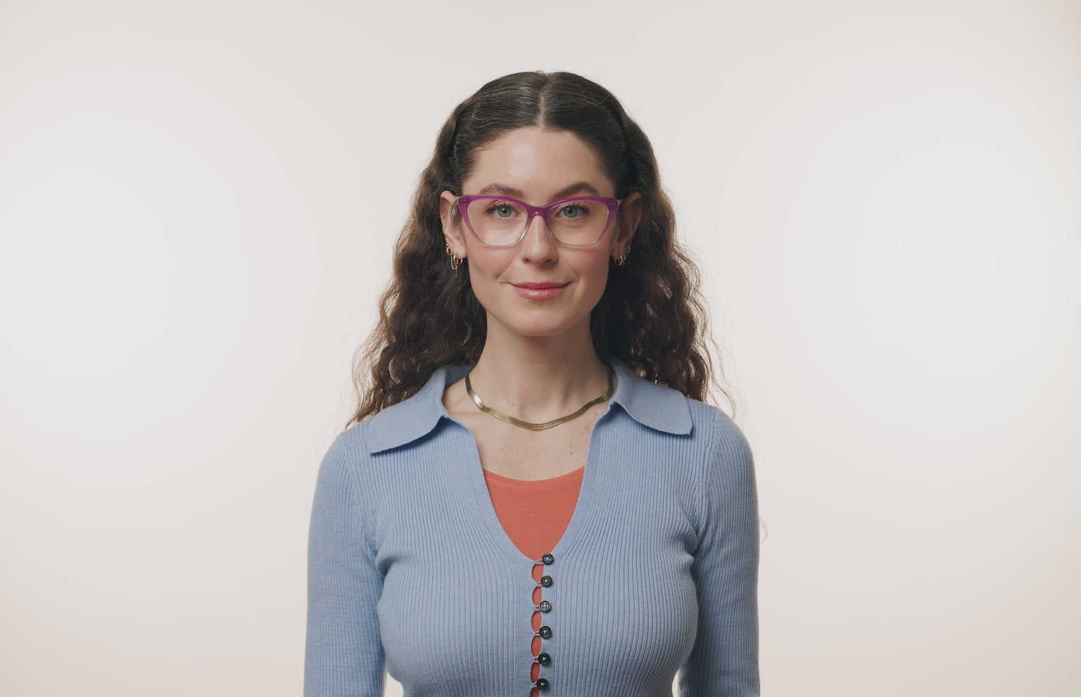 The Wanda - Violet Pearlized Gradient Acetate Rose Gold Metal - LifeStyle Thumbnail3 - Pair Eyewear