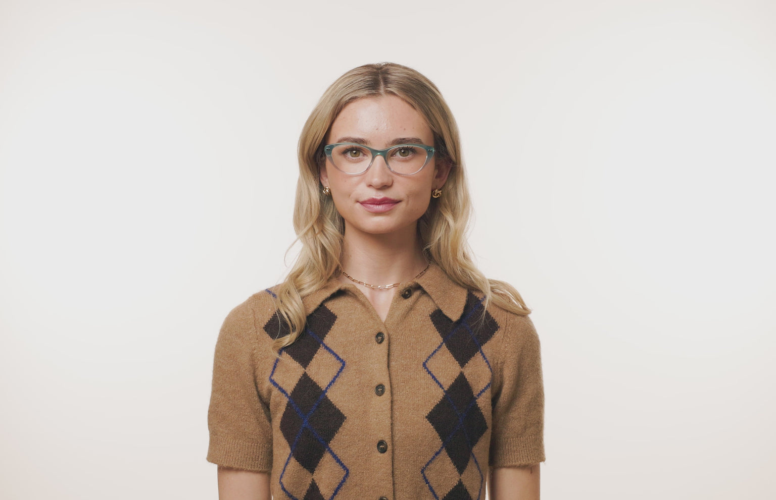 The ella - Teal Pearlized Gradient Acetate Silver Metal - LifeStyle Thumbnail2 - Pair Eyewear