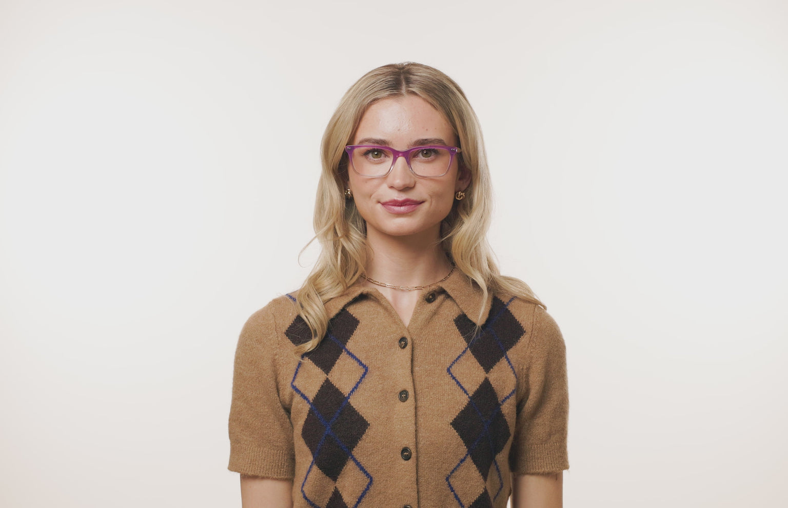 The Larkin - Violet Pearlized Gradient Acetate Rose Gold Metal - LifeStyle Thumbnail3 - Pair Eyewear