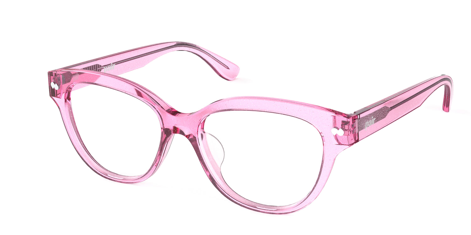 The Quinn - Pink Glitter Clear