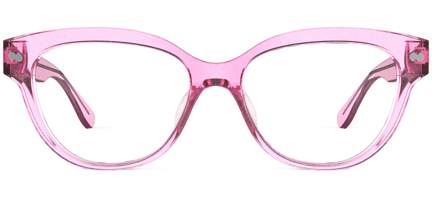 The Quinn - Pink Glitter Clear