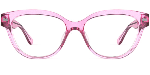 The Quinn - Pink Glitter Clear