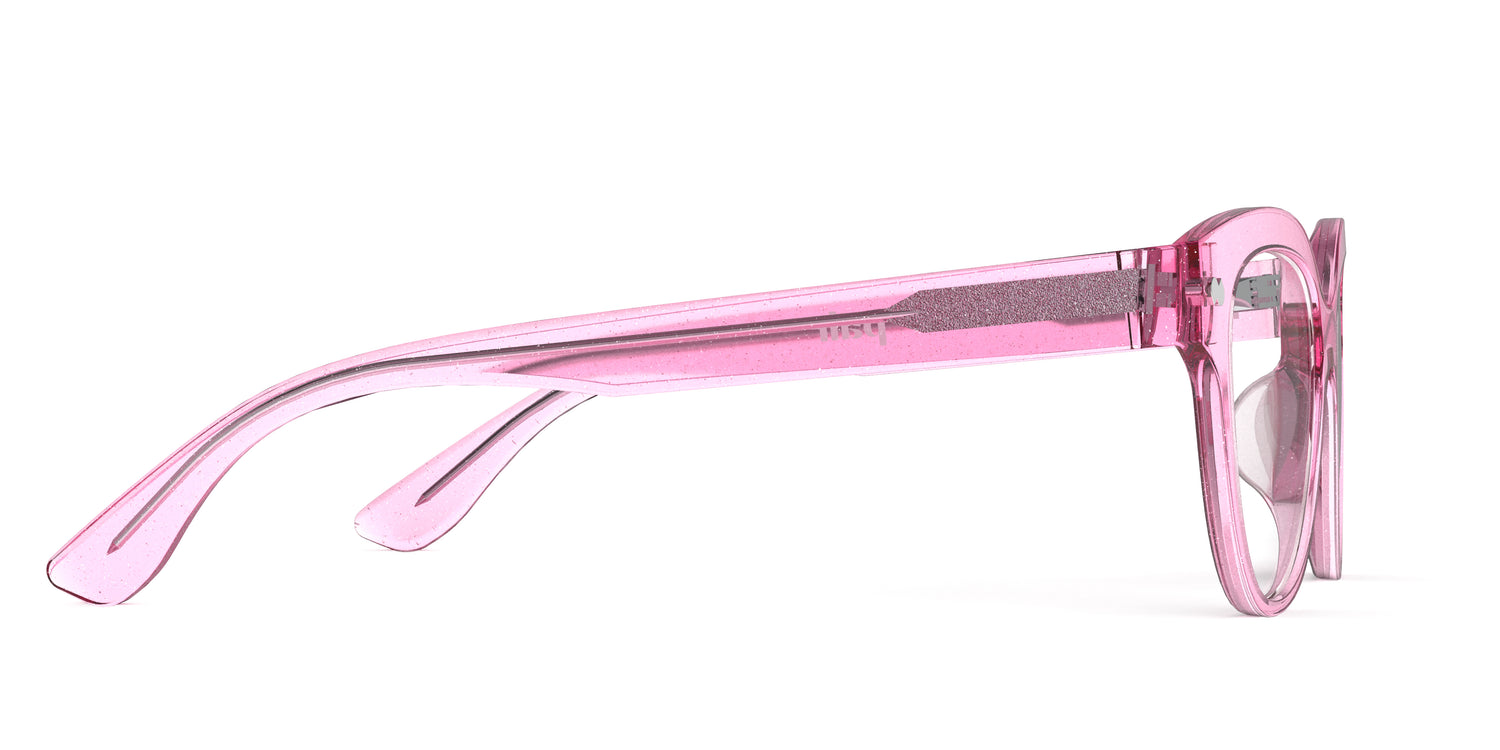 The Quinn - Pink Glitter Clear