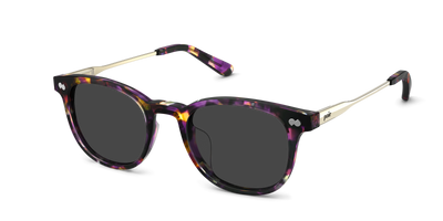 The Reese - Purple Confetti Tortoise Acetate Gold Metal Sun - Thumbnail1 - Pair Eyewear
