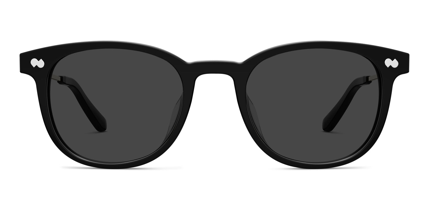 The Reese - Black Acetate Gold Metal Sun