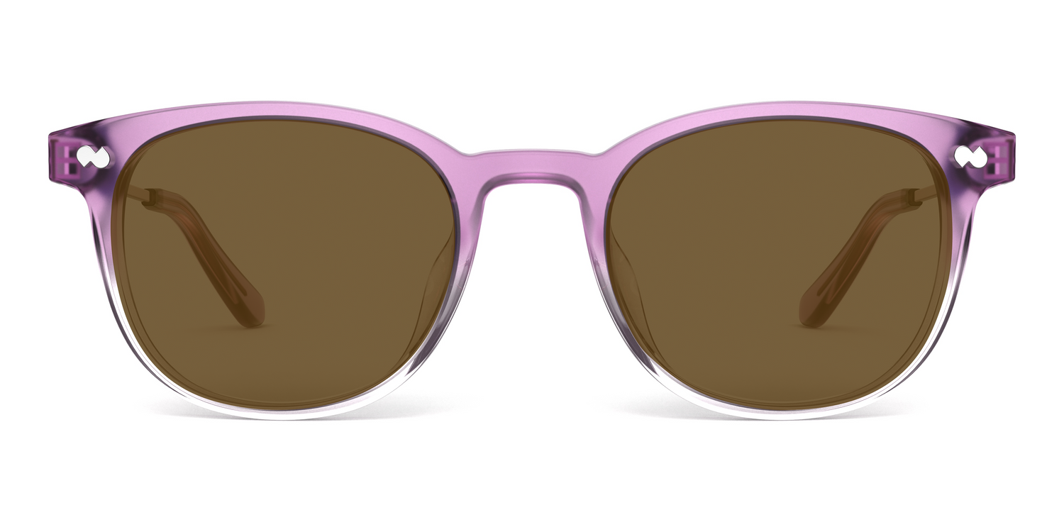 The Reese - Violet Pearlized Gradient Acetate Rose Gold Metal Sun - Carousel4 - Pair Eyewear