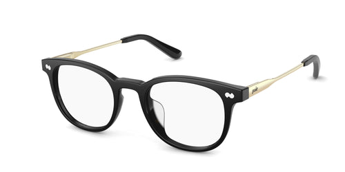 The Reese - Black Acetate Gold Metal