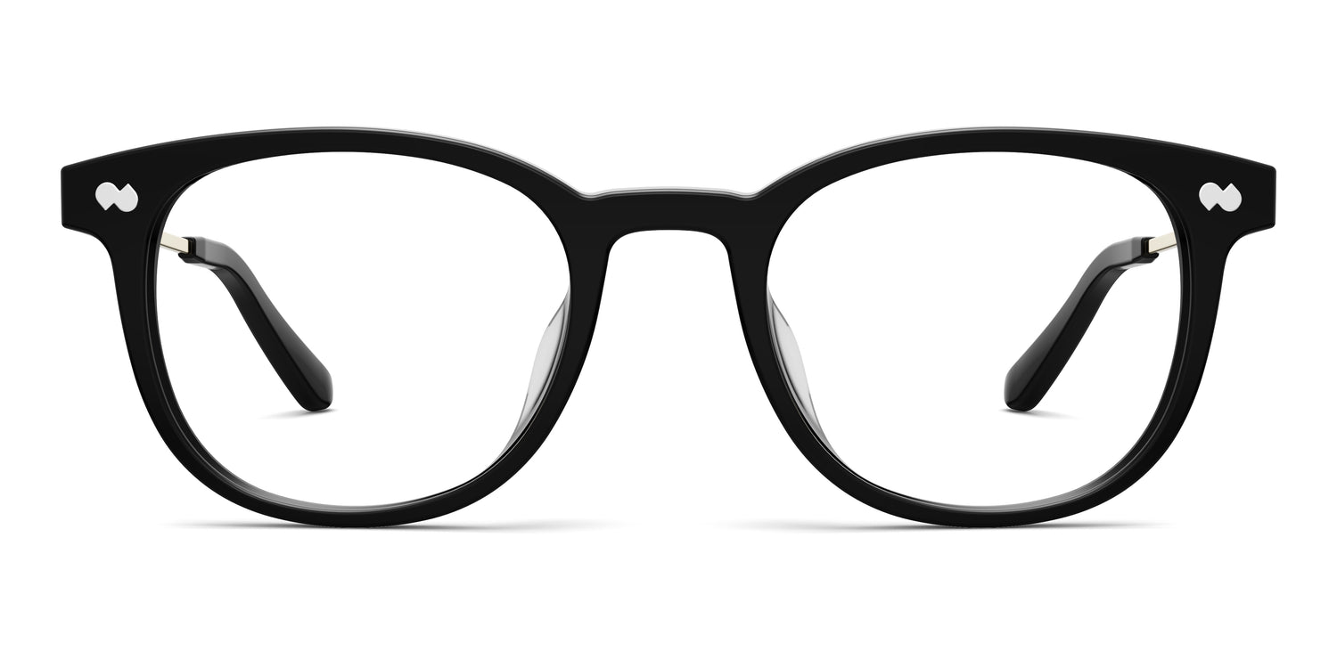 The Reese - Black Acetate Gold Metal