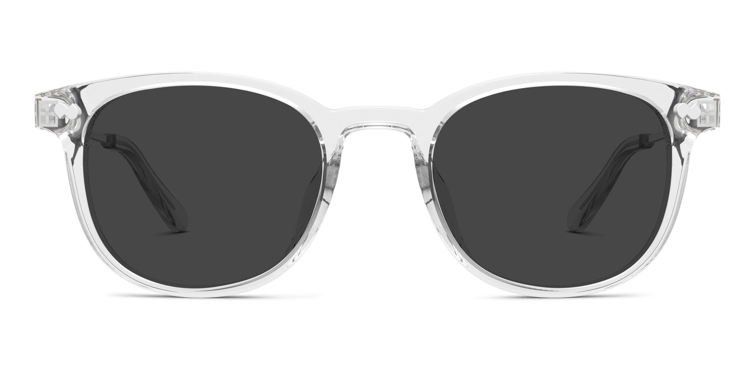 The Reese - Crystal Clear Acetate Silver Metal Sun
