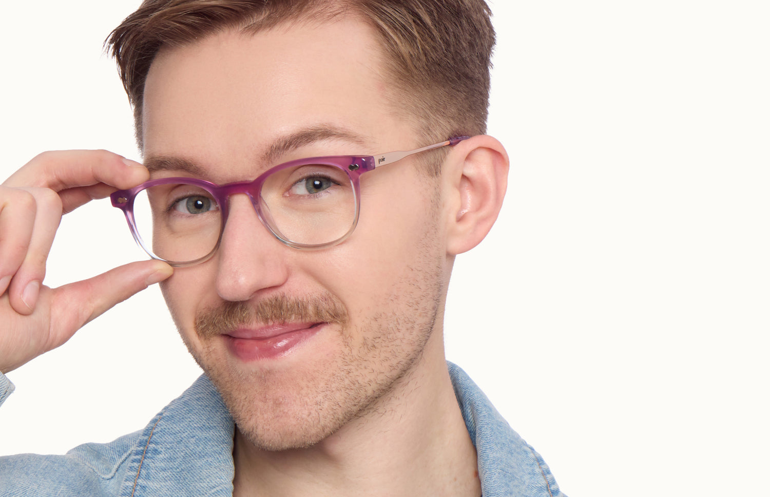 The Reese - Violet Pearlized Gradient Acetate Rose Gold Metal - LifeStyle2 - Pair Eyewear