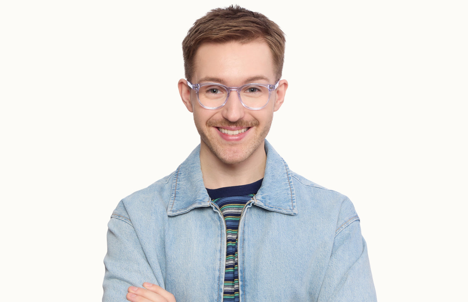 The Reese - Lavender Clear - LifeStyle1 - Pair Eyewear
