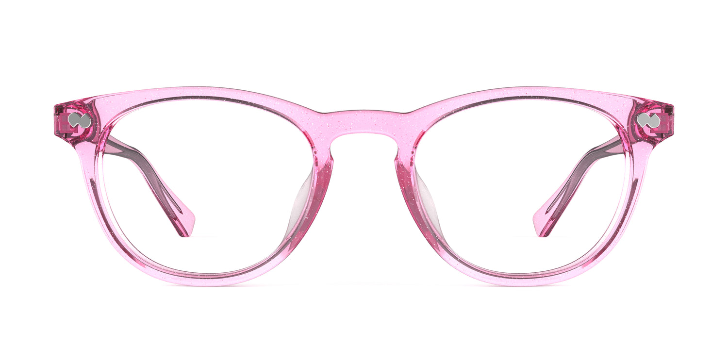 The Serra - Pink Glitter Clear