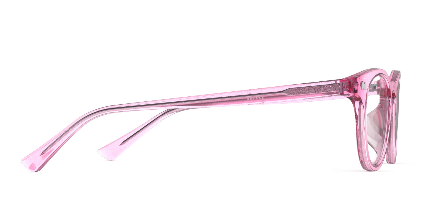 The Serra - Pink Glitter Clear