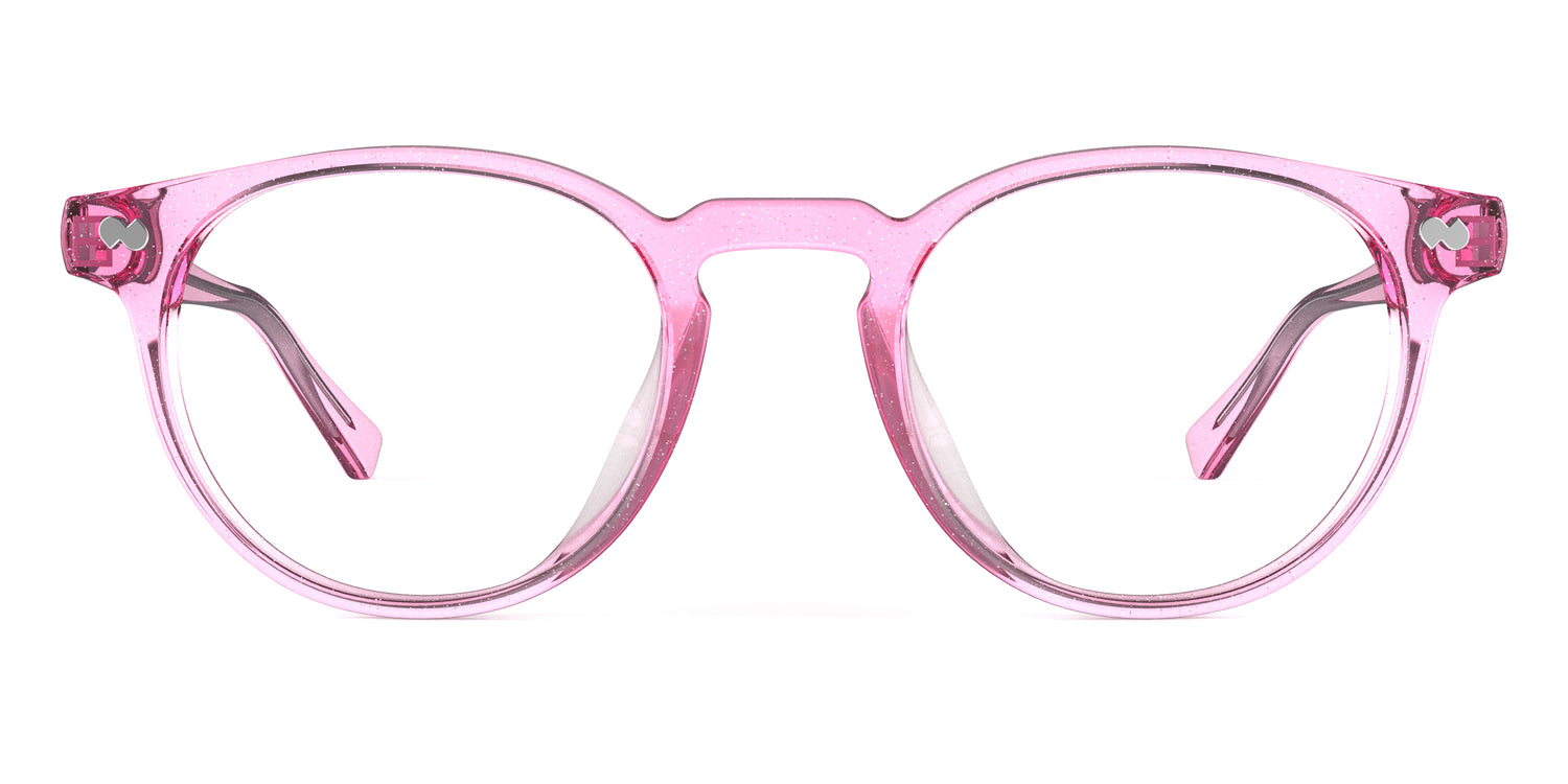 The Soto - Pink Glitter Clear