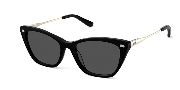 The Wanda - Black Acetate Gold Metal Sun – Pair Eyewear