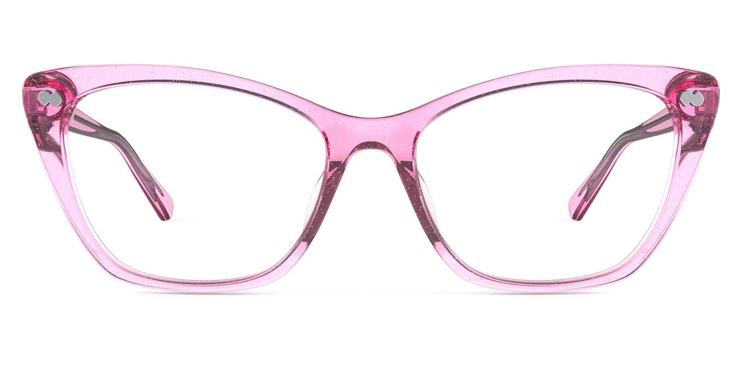 The Wanda - Pink Glitter Clear