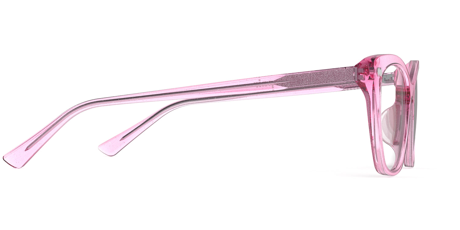 The Wanda - Pink Glitter Clear