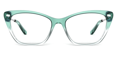 The Wanda - Teal Pearlized Gradient Acetate Silver Metal - Thumbnail2 - Pair Eyewear