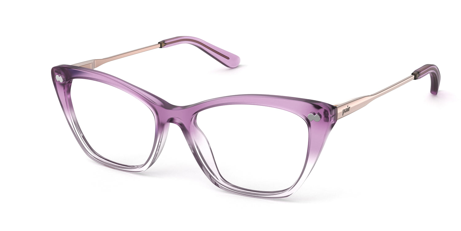 The Wanda - Violet Pearlized Gradient Acetate Rose Gold Metal - Carousel1 - Pair Eyewear