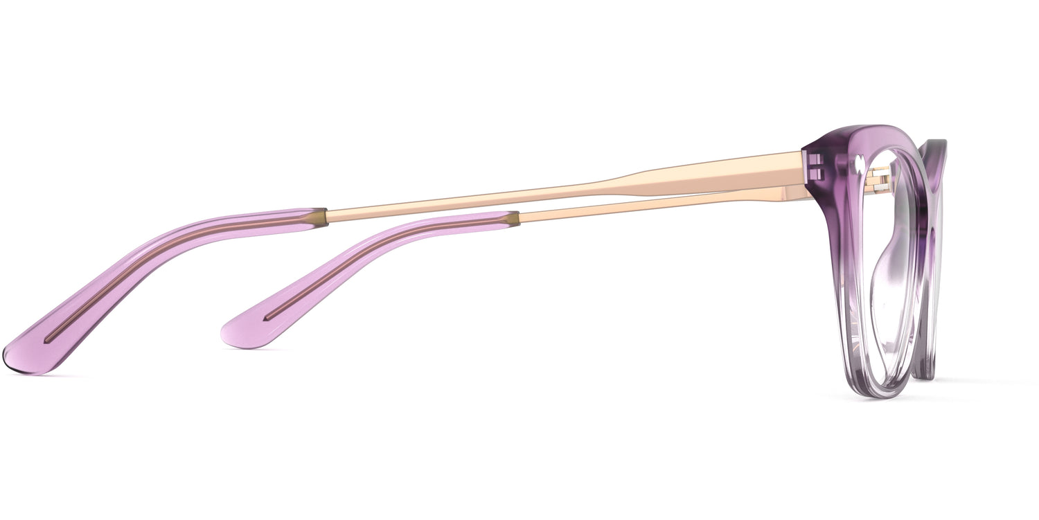 The Wanda - Violet Pearlized Gradient Acetate Rose Gold Metal - Carousel3 - Pair Eyewear