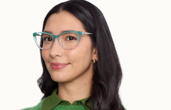 The Wanda - Teal Pearlized Gradient Acetate Silver Metal - LifeStyle Thumbnail2 - Pair Eyewear