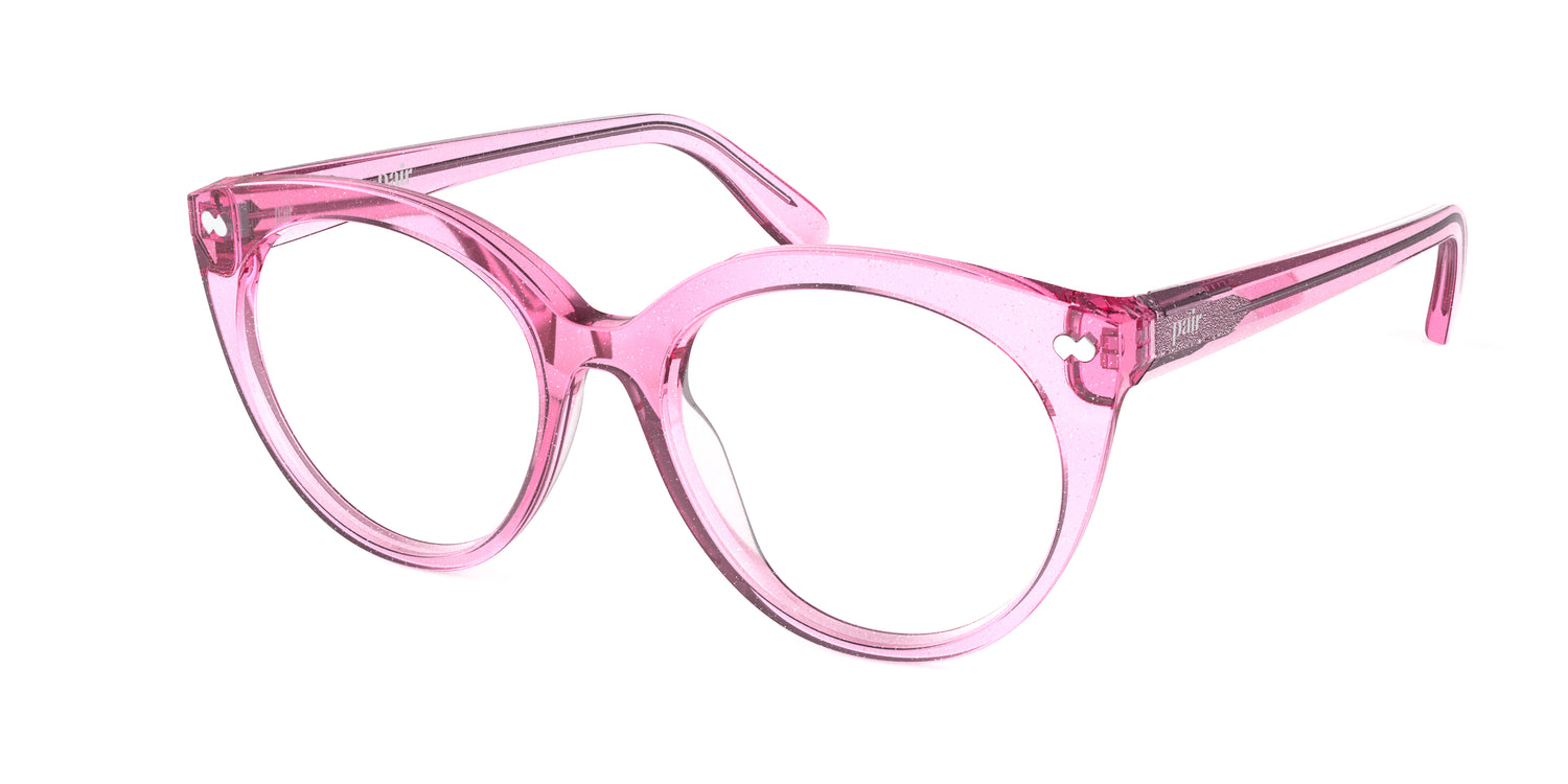 The Zuri - Pink Glitter Clear