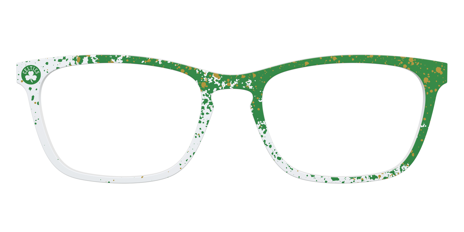 Celtics Splatter - Front Top Image - Pair Eyewear