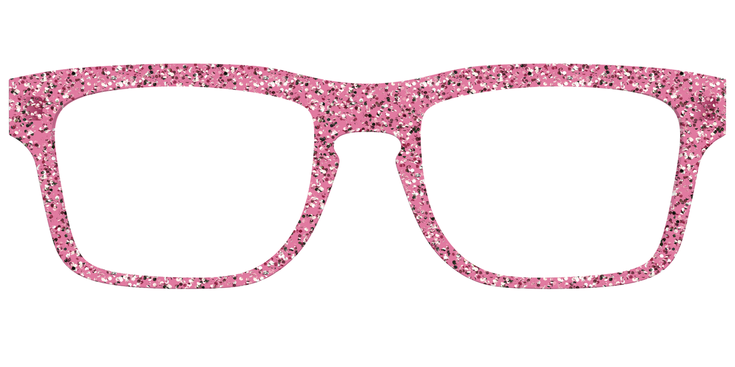 The Hot Pink Sparkle - Front Top Image - Pair Eyewear
