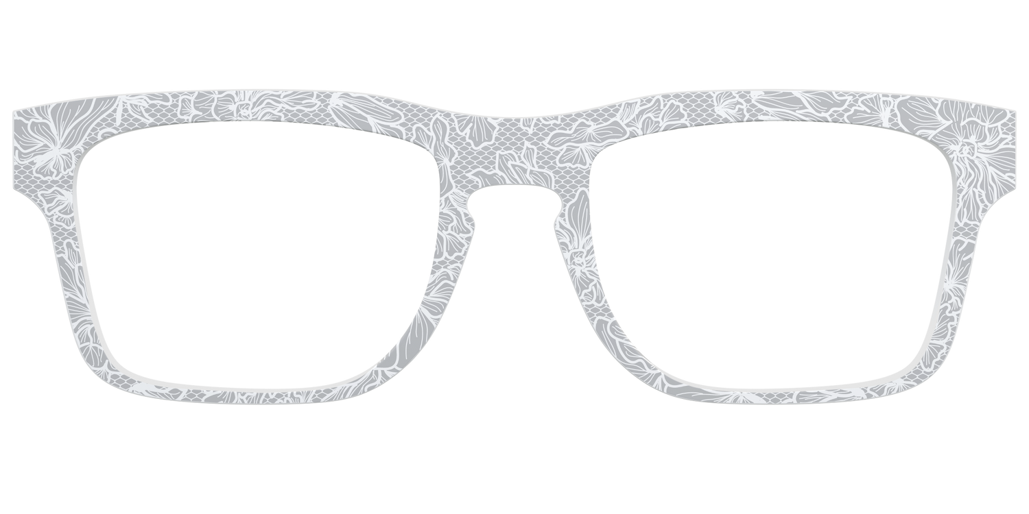 The Pale Gray Floral Lace