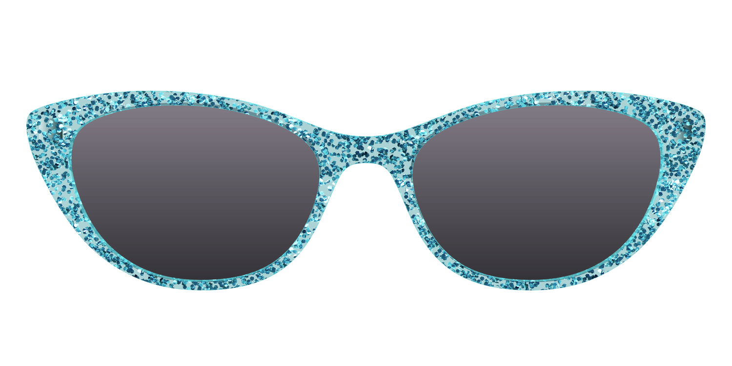 The Polarized Aquamarine Sparkle Sun Top - Front Top Image - Pair Eyewear