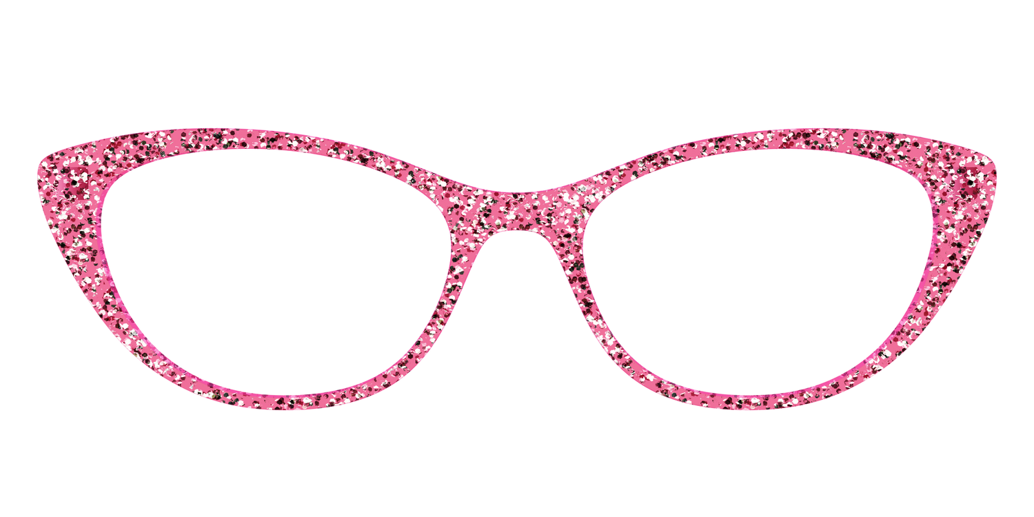 The Hot Pink Sparkle - Front Top Image - Pair Eyewear