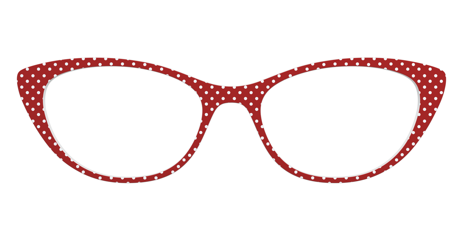 The Ruby Pin Dot - Front Top Image - Pair Eyewear