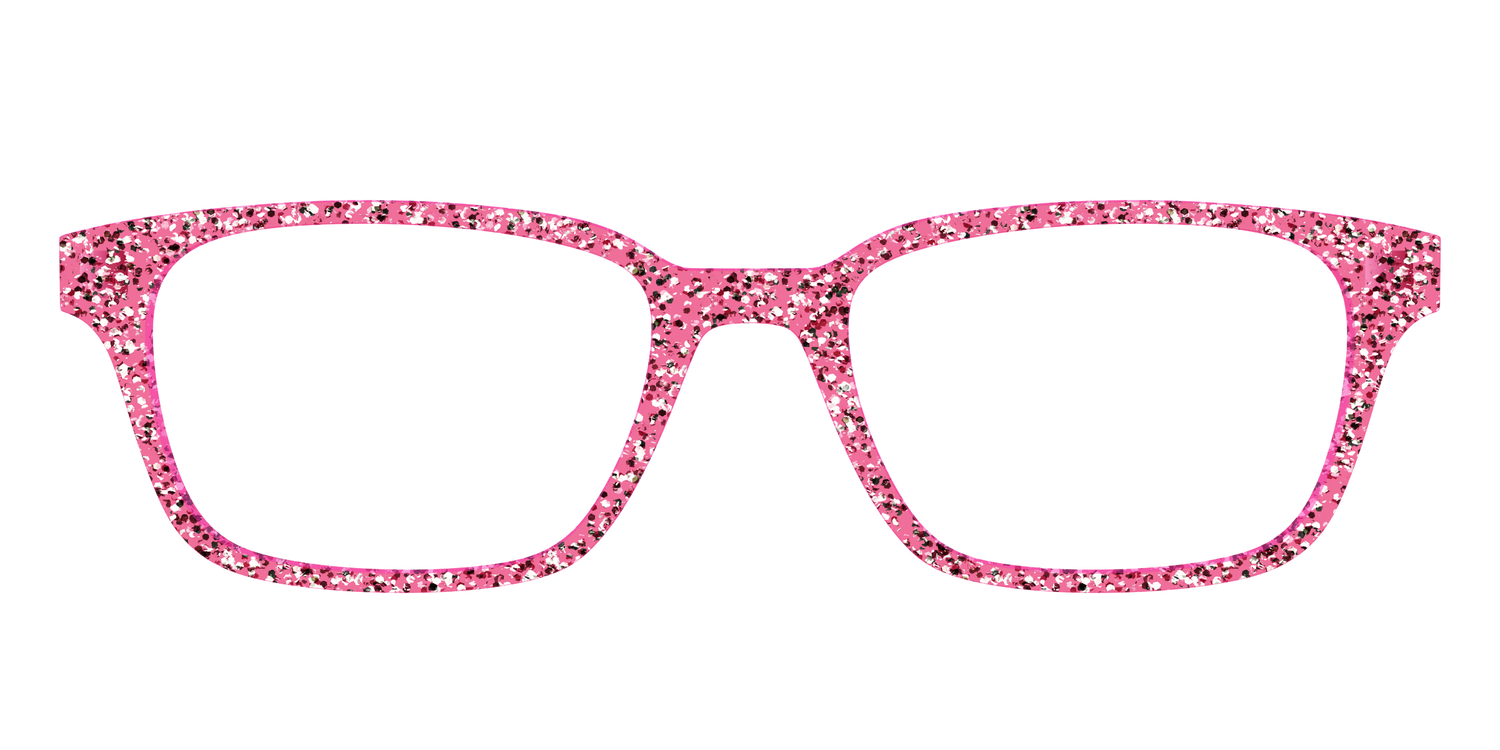 The Hot Pink Sparkle - Front Top Image - Pair Eyewear