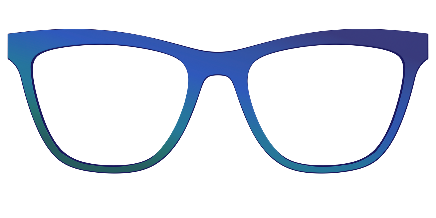 The Peacock Ombre - Front Top Image - Pair Eyewear
