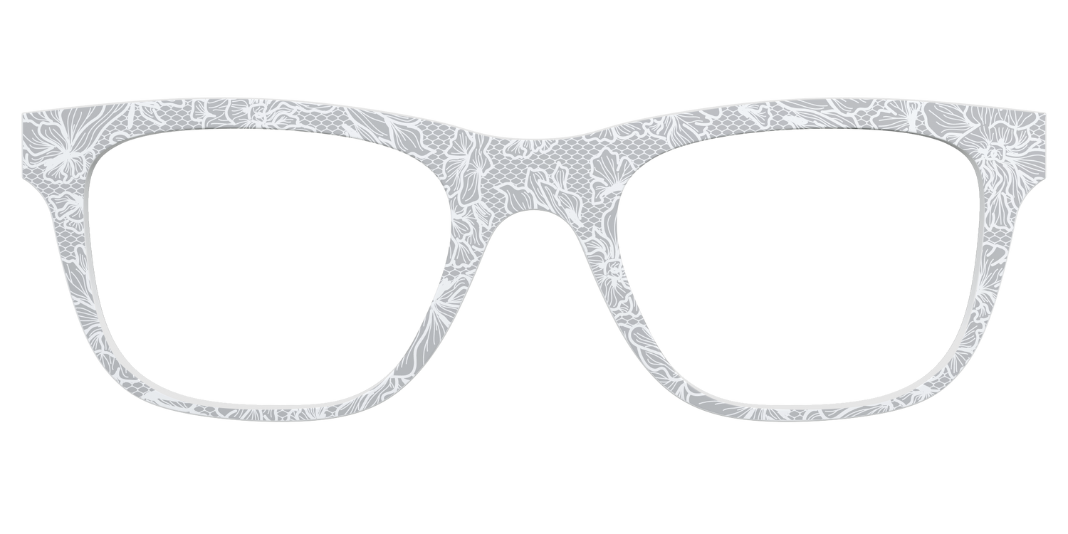 The Pale Gray Floral Lace
