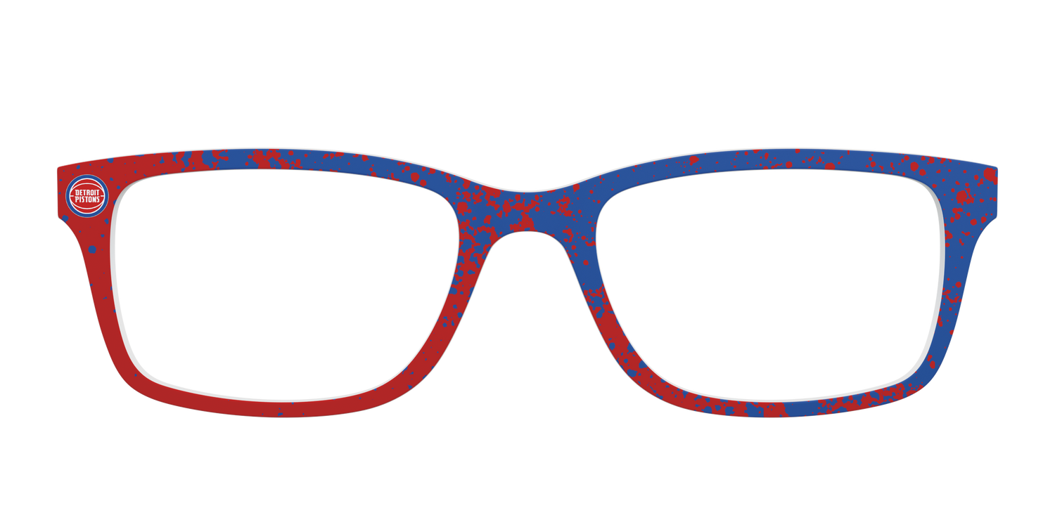 The Pistons Splatter - Front Top Image - Pair Eyewear