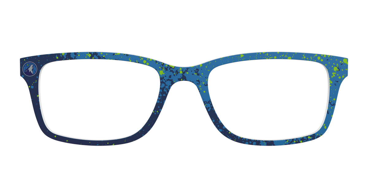 The Timberwolves Splatter - Front Top Image - Pair Eyewear