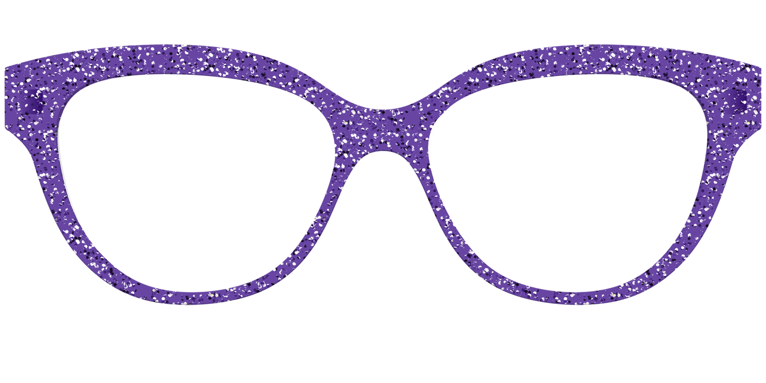 The Electric Purple Sparkle - Front Top Image - Pair Eyewear