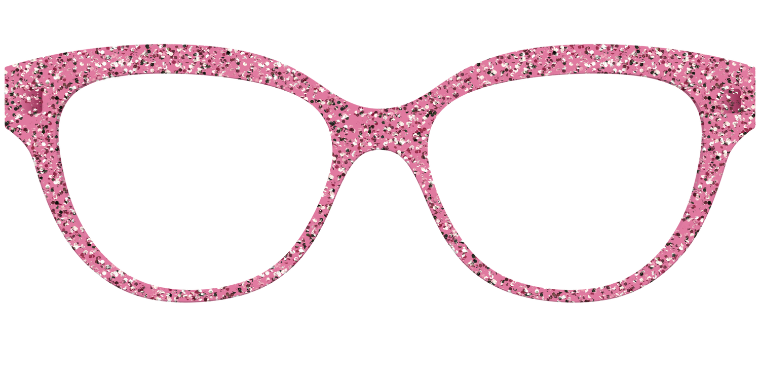 The Hot Pink Sparkle - Front Top Image - Pair Eyewear