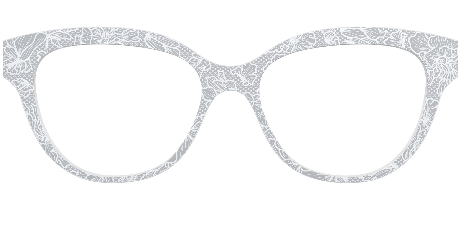 The Pale Gray Floral Lace