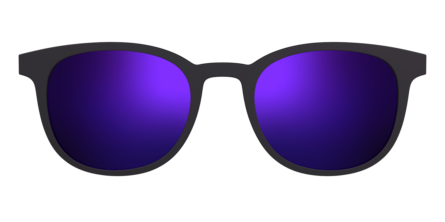 The Polarized Purple Reflective Sun Top - Front Top Image - Pair Eyewear