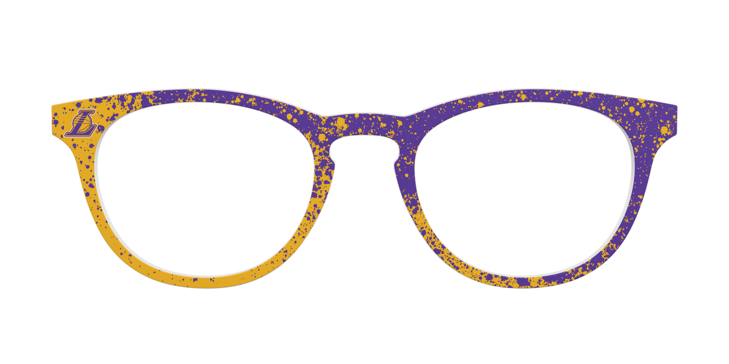 Lakers Splatter - Front Top Image - Pair Eyewear