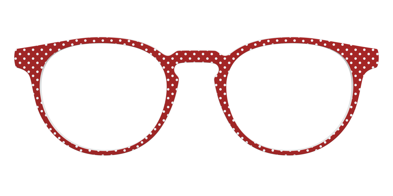 The Ruby Pin Dot - Front Top Image - Pair Eyewear