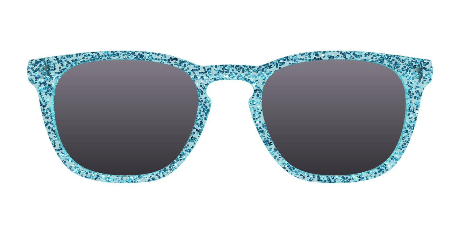 The Polarized Aquamarine Sparkle Sun Top - Front Top Image - Pair Eyewear